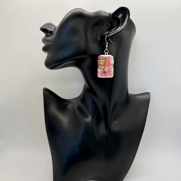Pink Lemonade Earrings - Country Time - Mini Brands Earrings - Summer Earrings - Picture 6 of 7